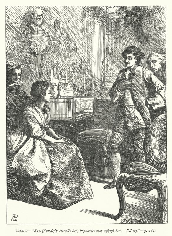 Illustration til Den godmodige mand (gravering) af George John Pinwell
