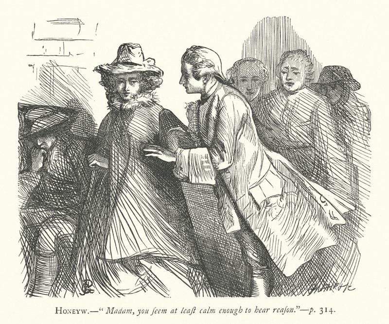 Illustration til Den godmodige mand (gravering) af George John Pinwell