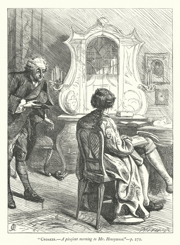 Illustration til Den godmodige mand (gravering) af George John Pinwell