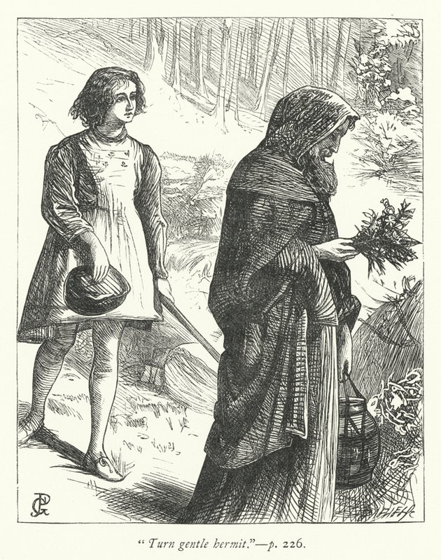 Illustration til Eremitten (gravering) af George John Pinwell