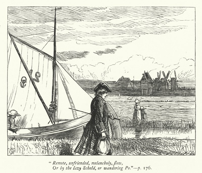 Illustration til den rejsende (gravering) af George John Pinwell
