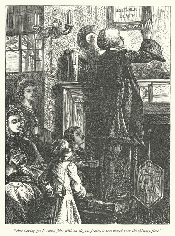 Illustration til The Vicar of Wakefield (gravering) af George John Pinwell