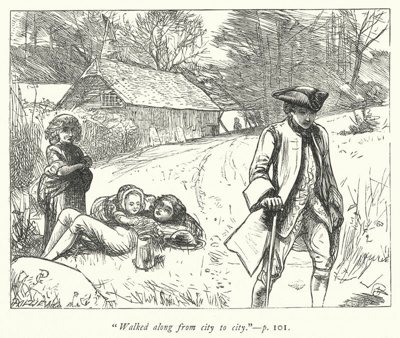 Illustration til The Vicar of Wakefield (gravering) af George John Pinwell
