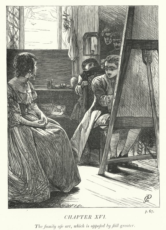Illustration til The Vicar of Wakefield (gravering) af George John Pinwell