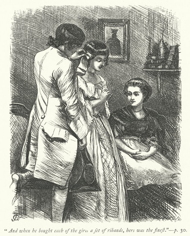 Illustration til The Vicar of Wakefield (gravering) af George John Pinwell