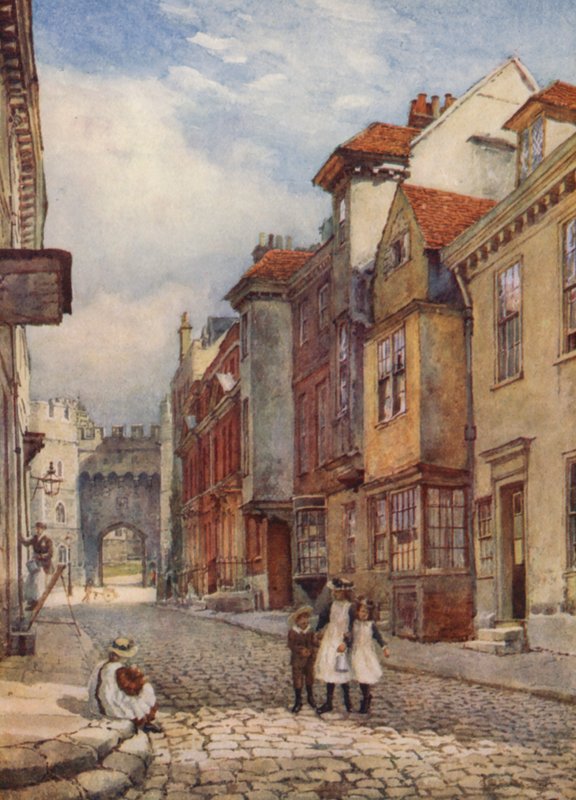Church Street, set mod nord (farvelitografi) af George Moore Henton