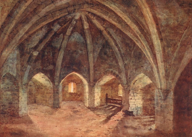 Krypten i udgangsforbudstårnet (farvelitografi) af George Moore Henton