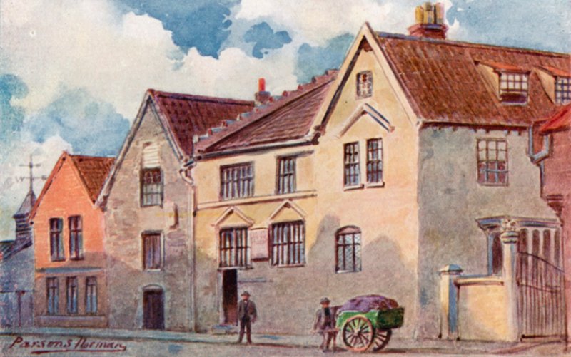 The Old Music House, King Street (farve litho) af George Parsons Norman
