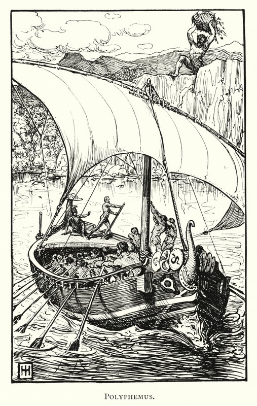 Odyssey: Polyphemus (gravering) af George Percy Jacomb Hood