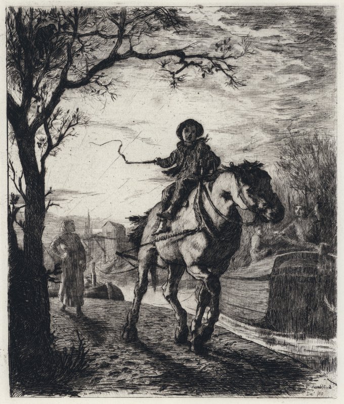 På Bridgewater-kanalen (ætsning) af George Percy Jacomb Hood