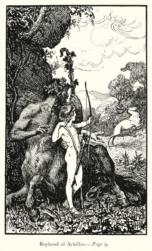 The Iliaden: Boyhood of Achilles (gravering) af George Percy Jacomb Hood