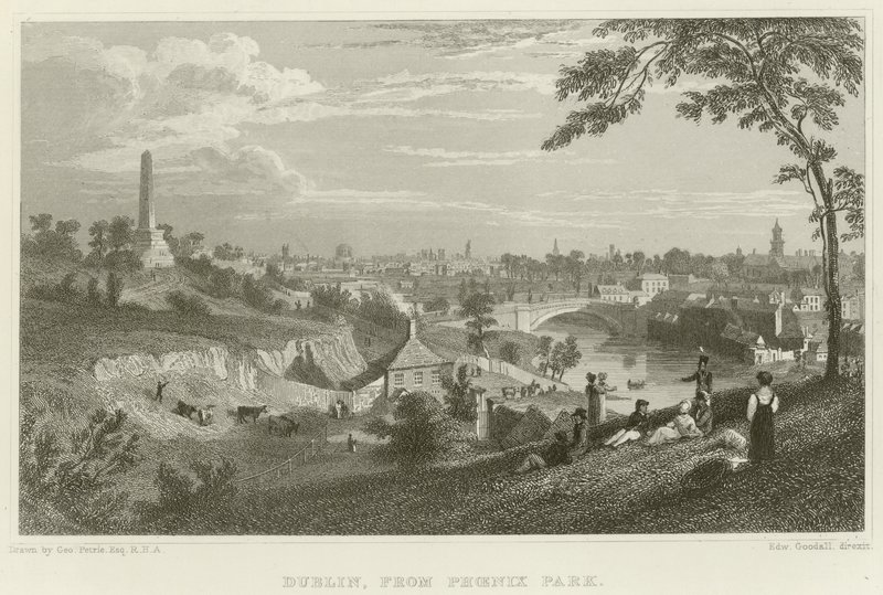 Dublin fra Phoenix Park af George Petrie