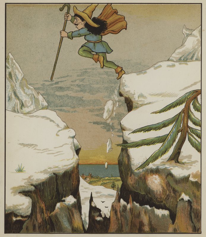 Illustration til Rumpelstiltskin af brødrene Grimm af George R. Halkett
