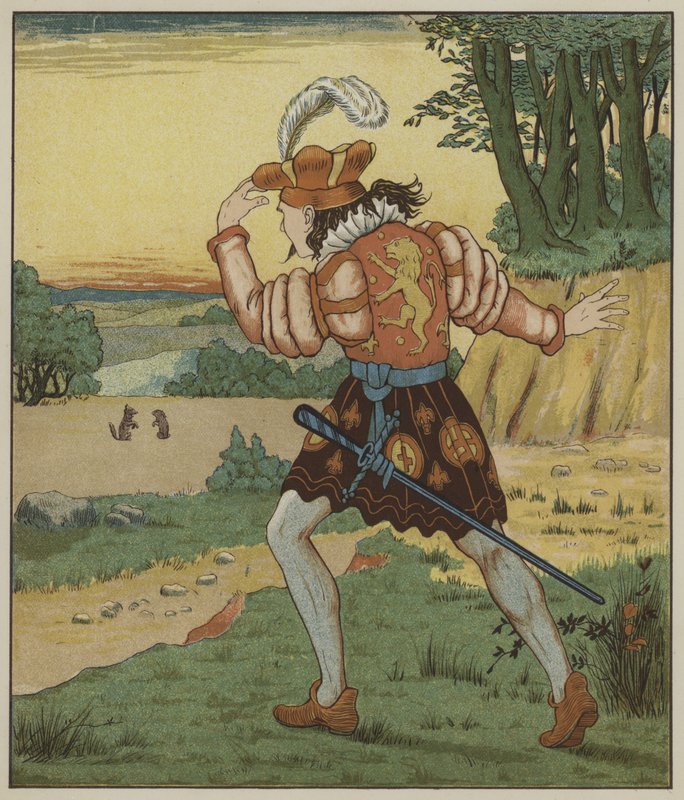 Illustration til Rumpelstiltskin af Brødrene Grimm af George R. Halkett