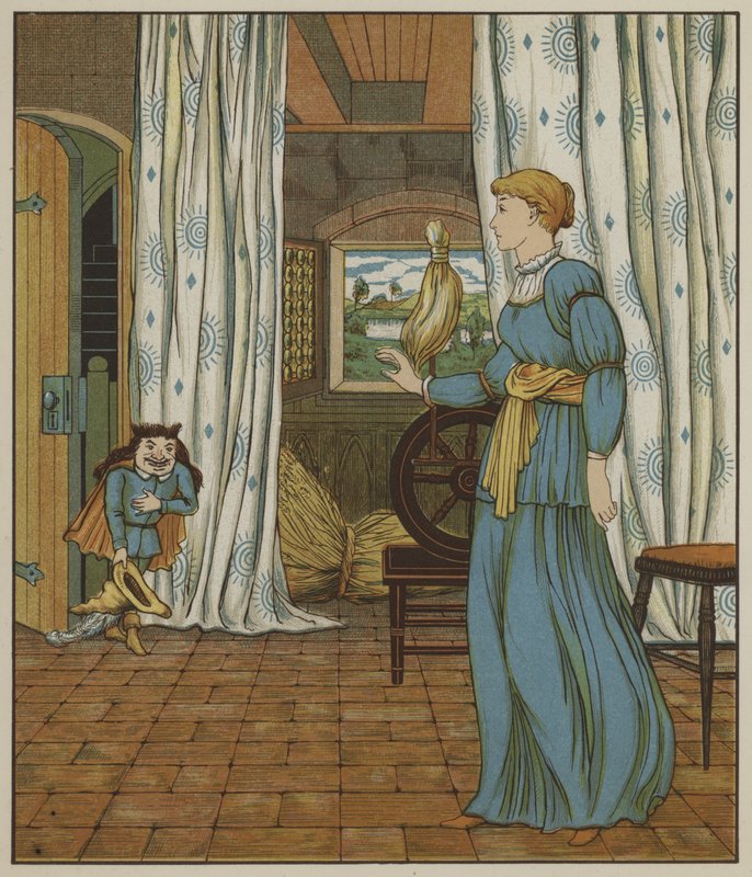 Illustration til Rumpelstiltskin af Brødrene Grimm af George R. Halkett