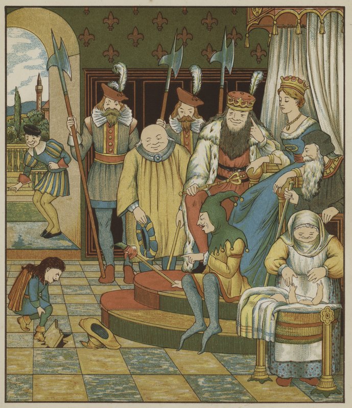 Illustration til Rumpelstiltskin af Brødrene Grimm af George R. Halkett