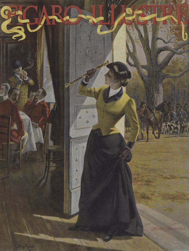 Kom så, mine herrer! (Kom, mine herrer!). Forside af Le Figaro Illustre, oktober 1895 af George Roux