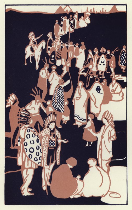 "Jeg vil gerne se min mors folk" (farve litho) af George Sheringham