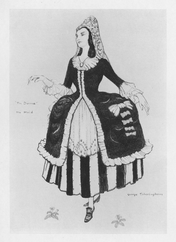 Illustration til The Duenna af Sheridan (farve litho) af George Sheringham