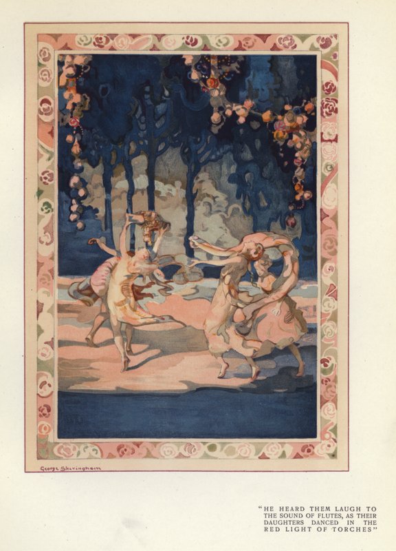 Illustration til The Happy Hypocrite af Max Beerbohm (farve litho) af George Sheringham