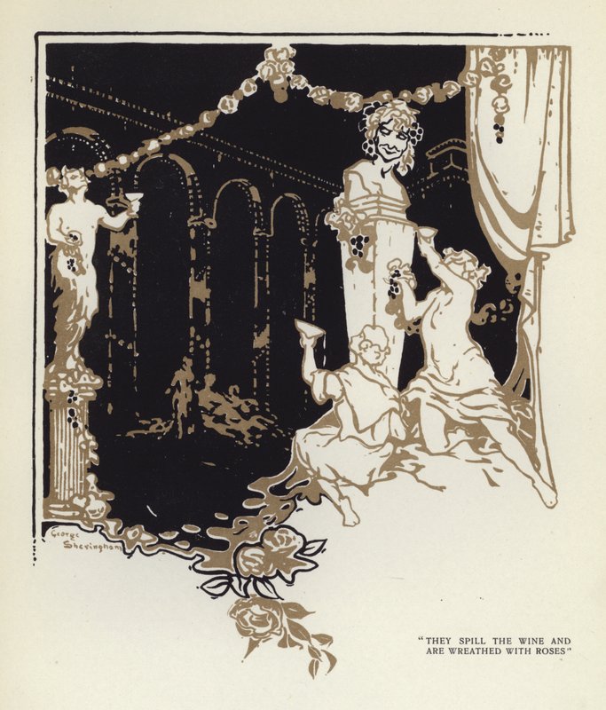 Illustration til The Happy Hypocrite af Max Beerbohm (farve litho) af George Sheringham