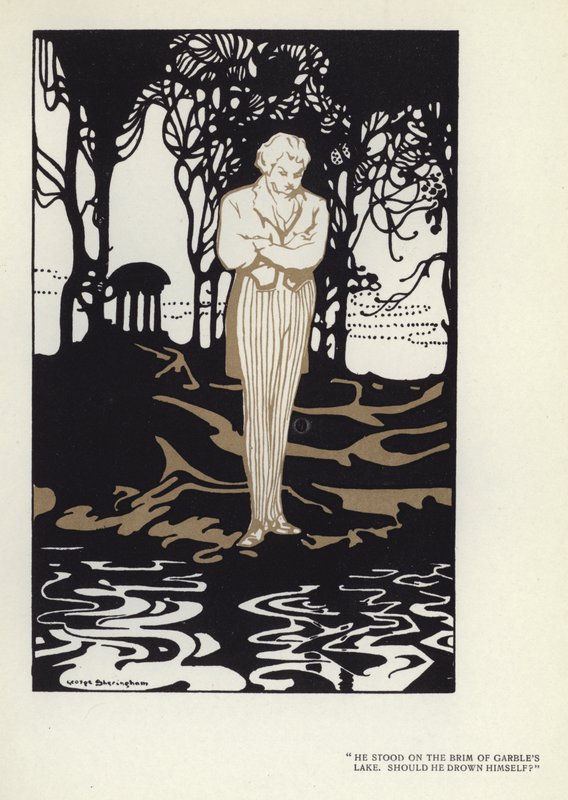 Illustration til The Happy Hypocrite af Max Beerbohm (farve litho) af George Sheringham
