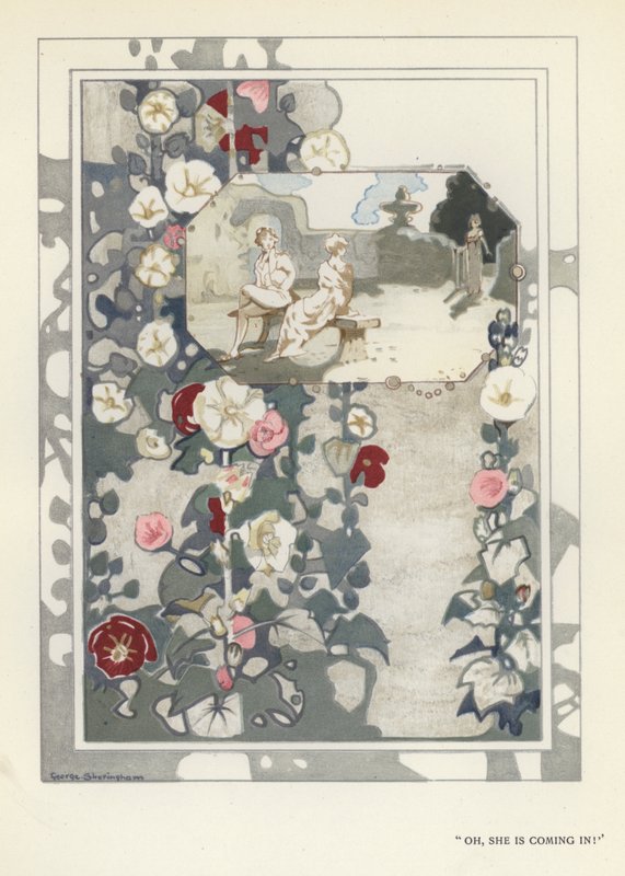 Illustration til The Happy Hypocrite af Max Beerbohm (farve litho) af George Sheringham