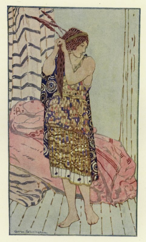 Hun var meget smuk og blid (farve litho) af George Sheringham