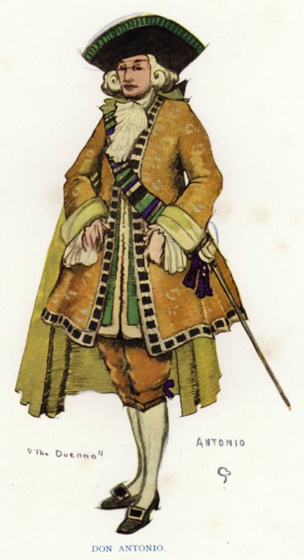 The Duenna af Sheridan: Don Antonio (farve litho) af George Sheringham