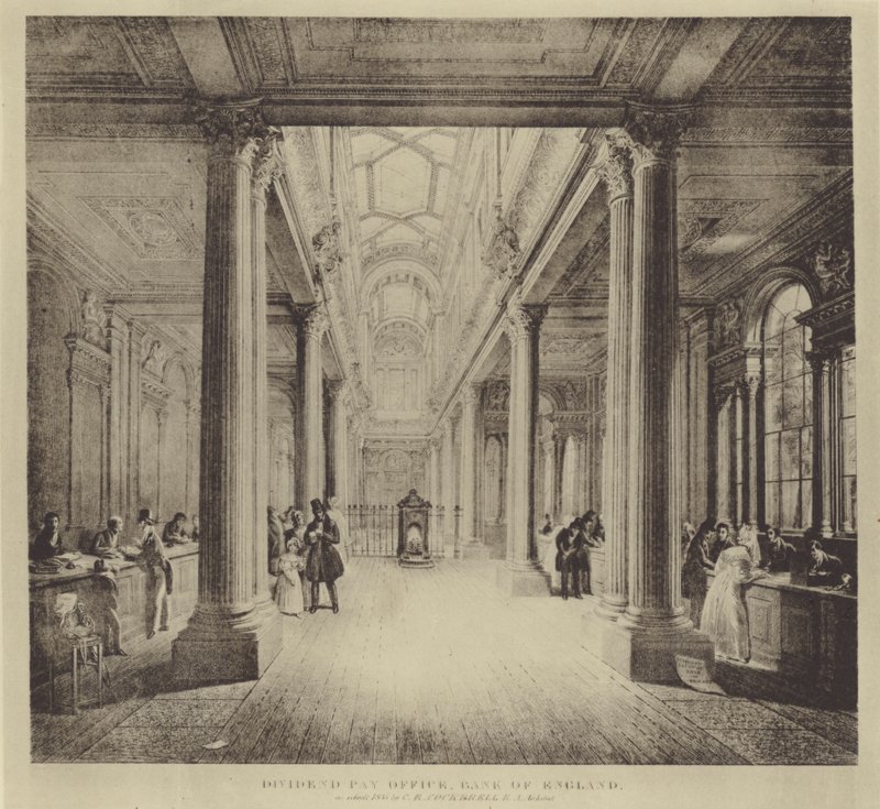 The Dividend Pay Office, Bank of England af George Snr (after) Scharf
