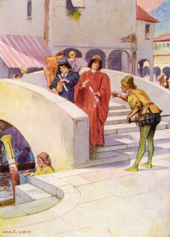 Bassanio sendte Gratiano efter Portia med ringen af George Soper