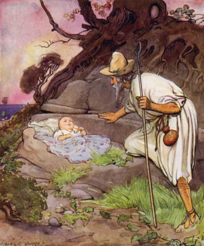 Han var en menneskelig mand, så han bar den lille Perdita hjem til sin kone af George Soper