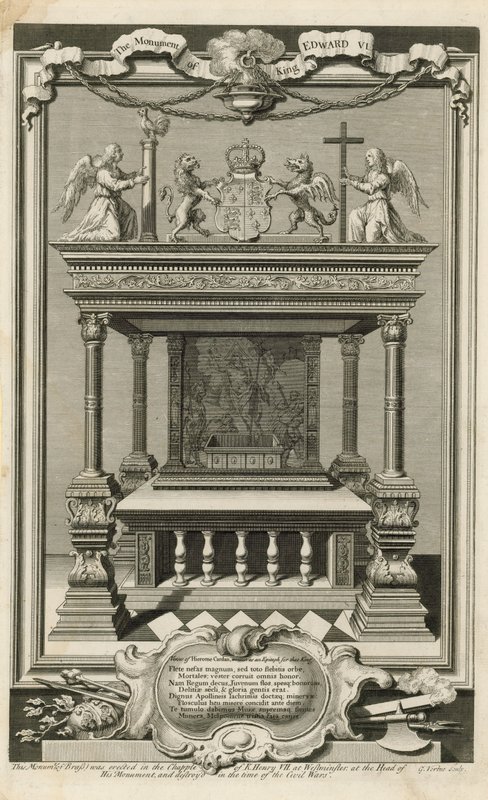 Monumentet af kong Edward VI af George Vertue