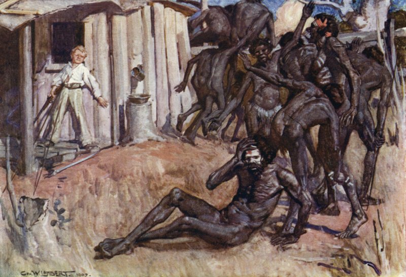 Illustration til Romance of Empire, Australien af George Washington Lambert