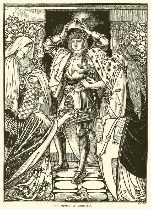 Christians bevæbning (gravering) af George Woolliscroft Rhead