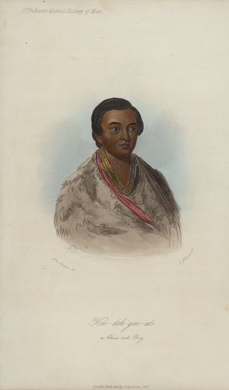 Hee-doh-?gee-ats, A Chin-ook Boy (akvatint) af George after Catlin