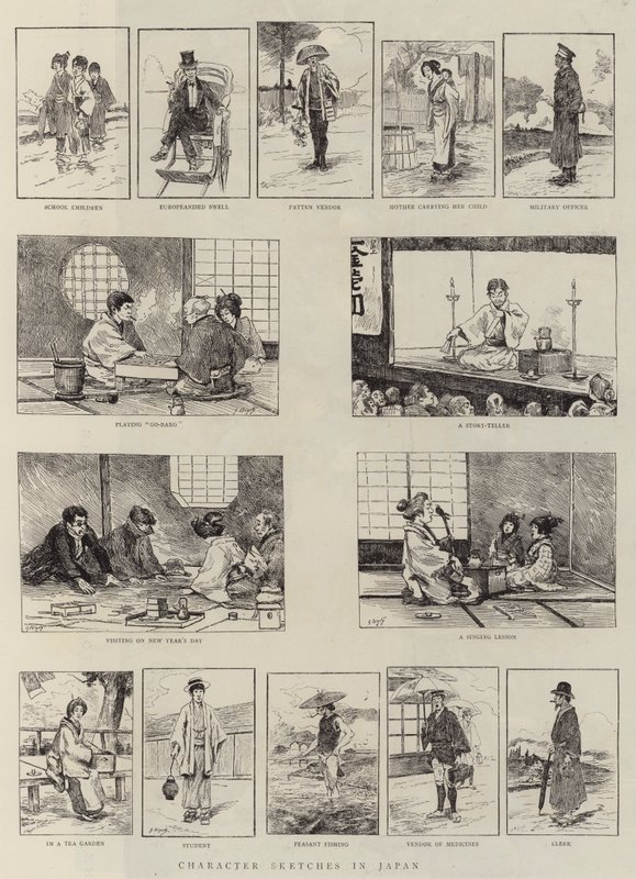 Karakterskitser i Japan af Georges Ferdinand Bigot