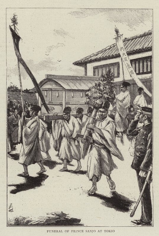 Prins Sanjos begravelse i Tokio af Georges Ferdinand Bigot
