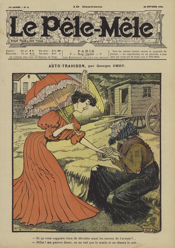Selvforræderi. Illustration til Le Pele-Mele, 1906 af Georges Antonin Henri Mory