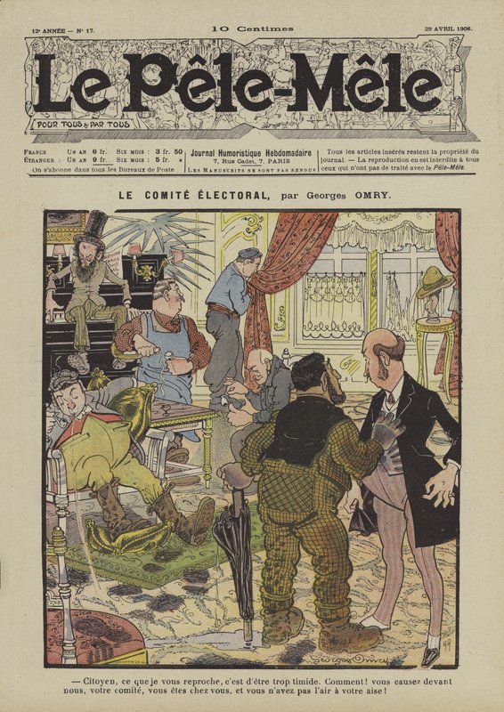 Valgbestyrelsen. Illustration til Le Pele-Mele, 1906 af Georges Antonin Henri Mory