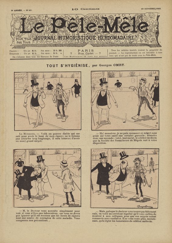 Alt hygiejniserer. Illustration til Le Pele-Mele, 1902 af Georges Antonin Henri Mory
