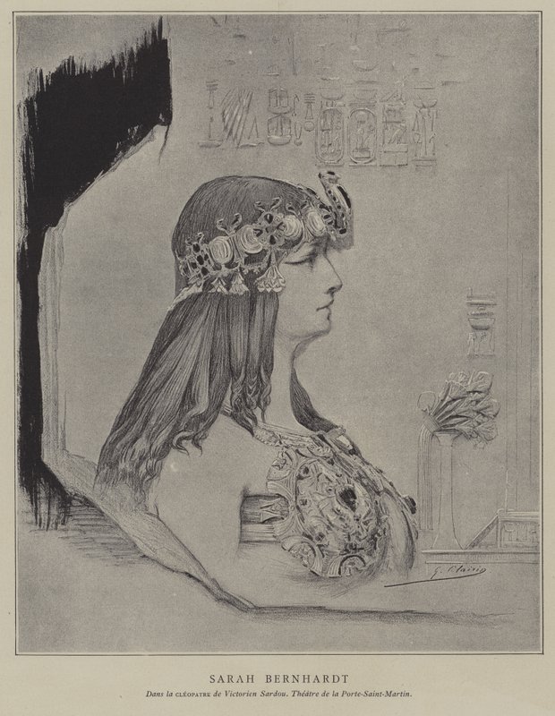 Sarah Bernhardt, fransk skuespillerinde af Georges Clairin