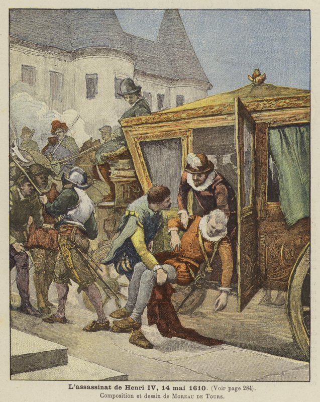 Mordet på kong Henrik IV af Frankrig, 14. maj 1610 af Georges Moreau de Tours