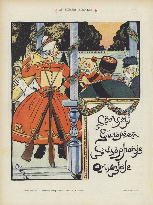 Ved den europæiske koncert. Illustration til Le Rire af Georges d 1878 1937 Ostoya