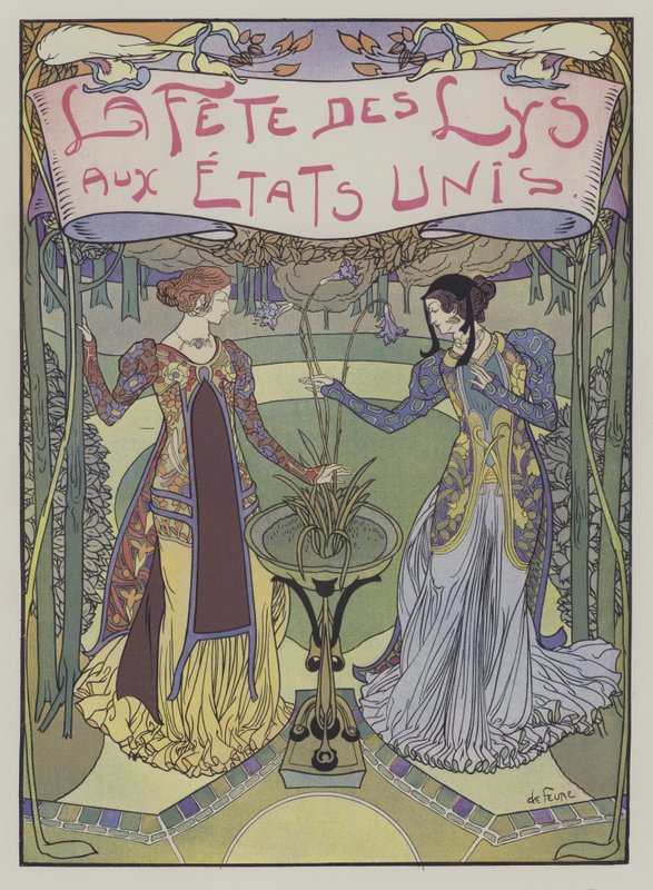 La Fete des Lys i USA (Festival of Lilies i USA) af Georges de Feure