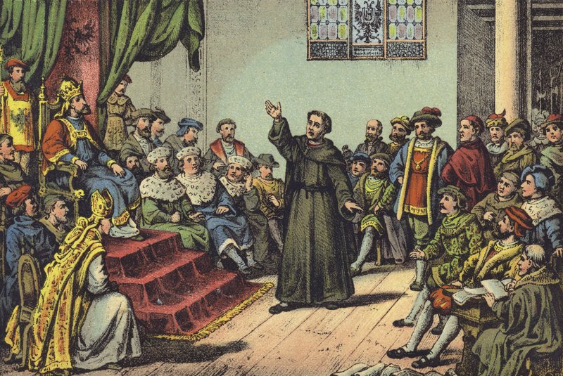 Luther før Diæten i Worms af German School