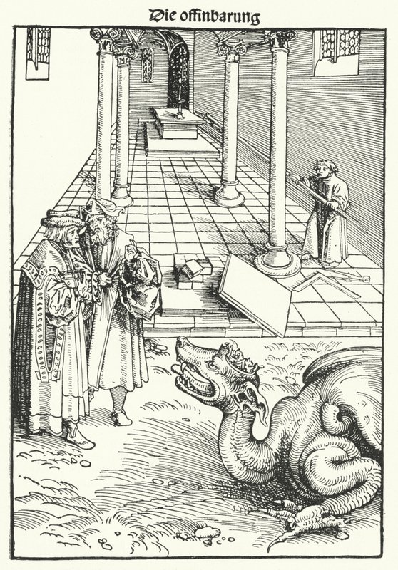 Side fra den første udgave af Luthers Nye Testamente udgivet i Wittenberg i september 1522 af German School
