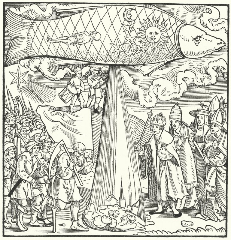 Scene, der profeterer den tyske bondekrig 1524-1525 af German School