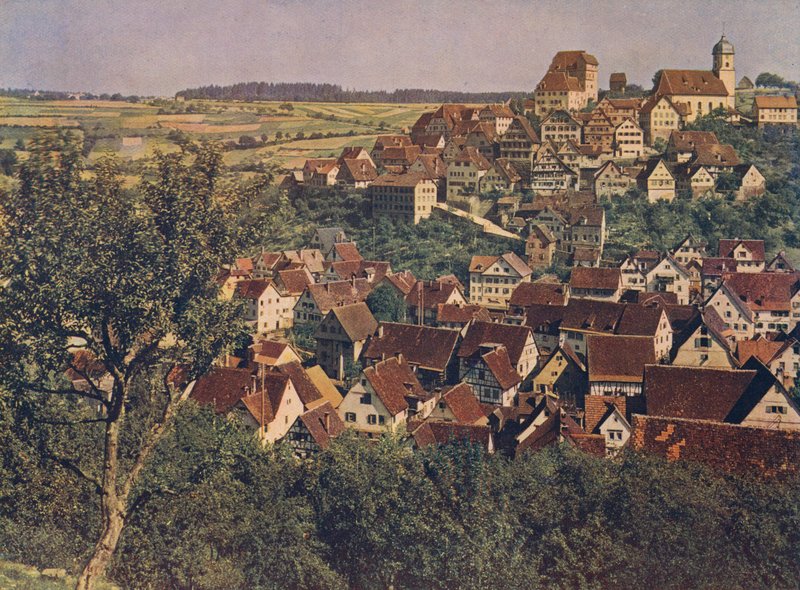 Altensteig, Schwarzwald, Tyskland (farvefoto) af German Photographer
