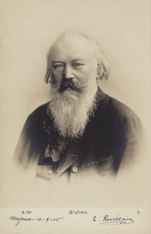 Johannes Brahms, tysk komponist og pianist (1833-1897) (s/h-foto) af German Photographer